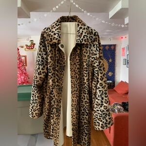 Cheetah Print Velvet Coat